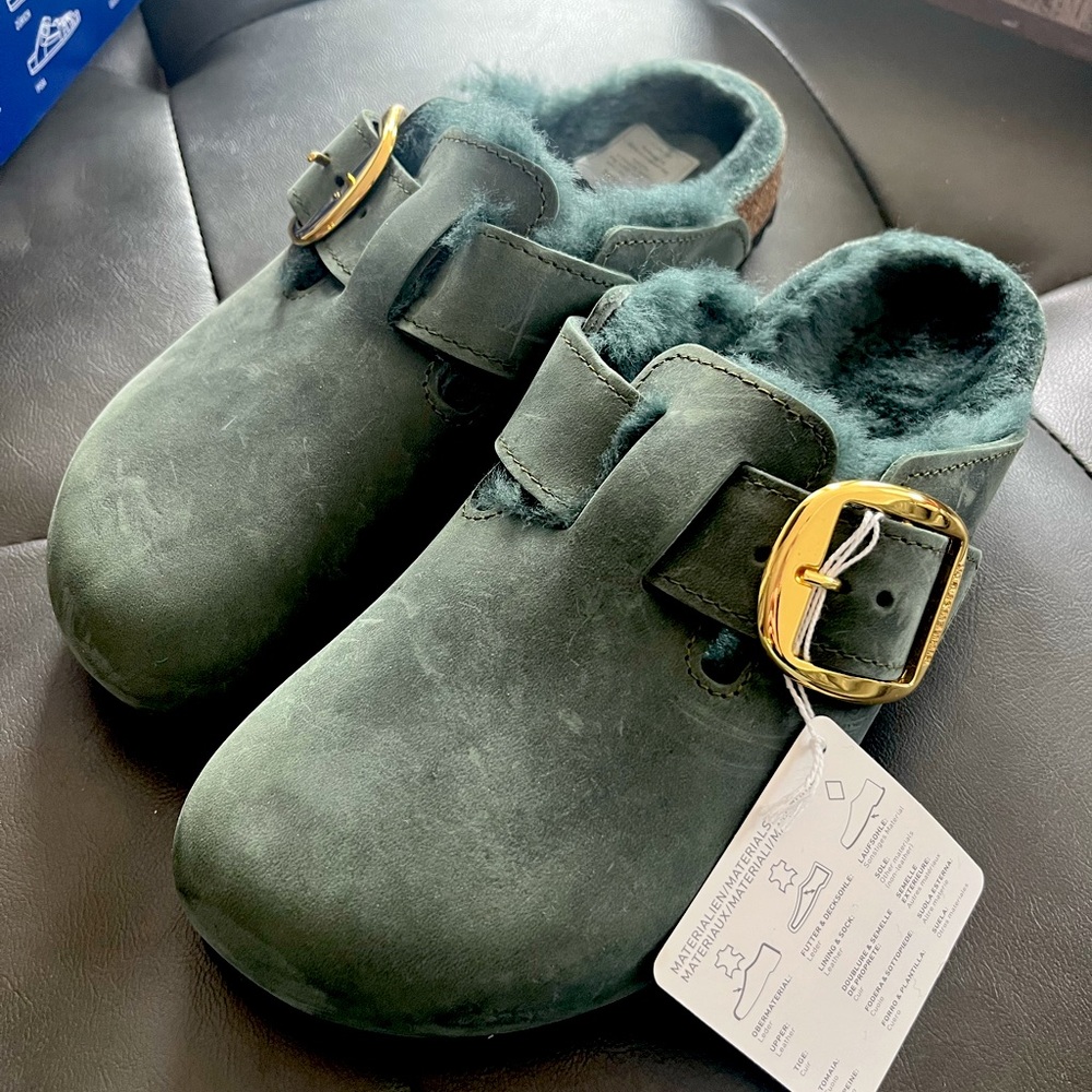 Birkenstock Boston Big Buckle Shearling